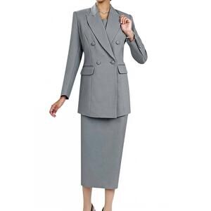 NEW BEN MARC usher 2-piece suit in silver